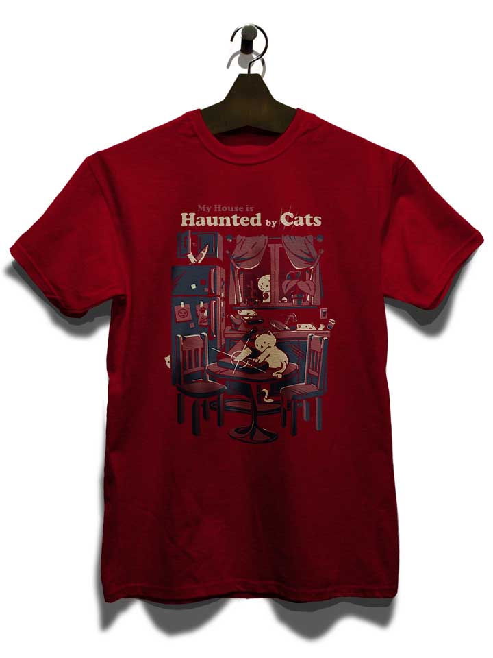 haunted-by-cats-t-shirt bordeaux 3