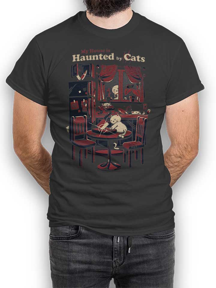 Haunted By Cats T-Shirt dunkelgrau L