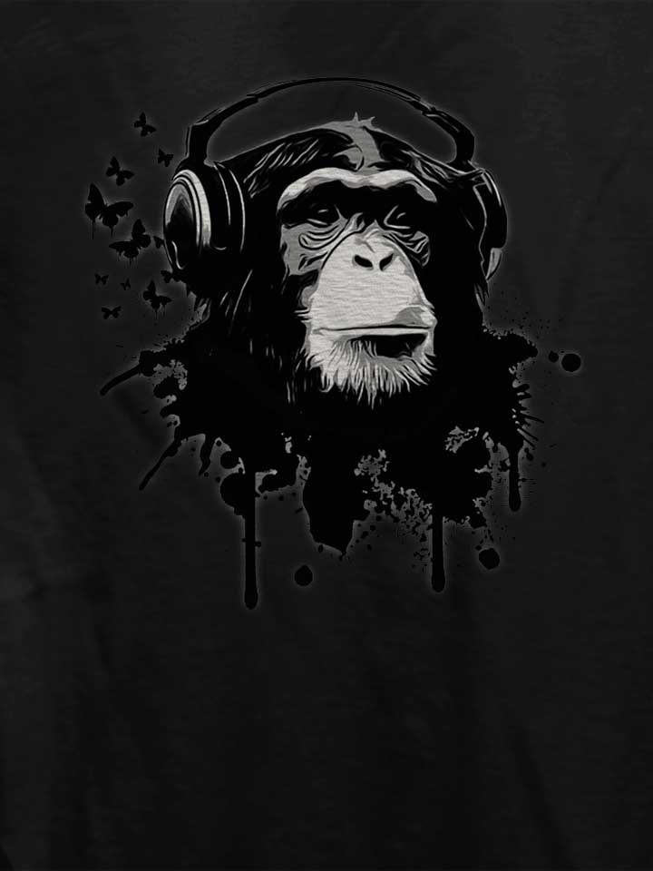 heaphone-monkey-damen-t-shirt schwarz 4