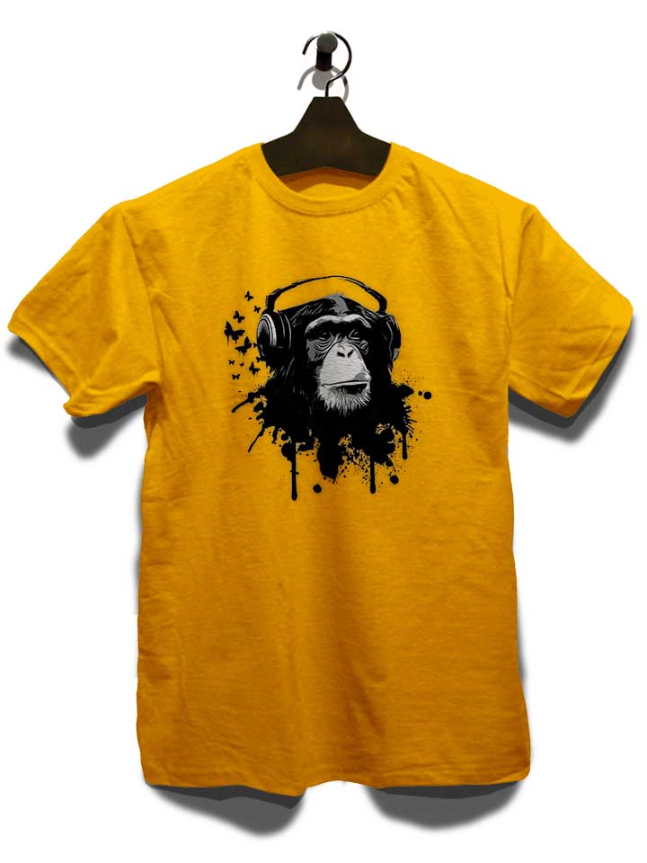 heaphone-monkey-t-shirt gelb 3