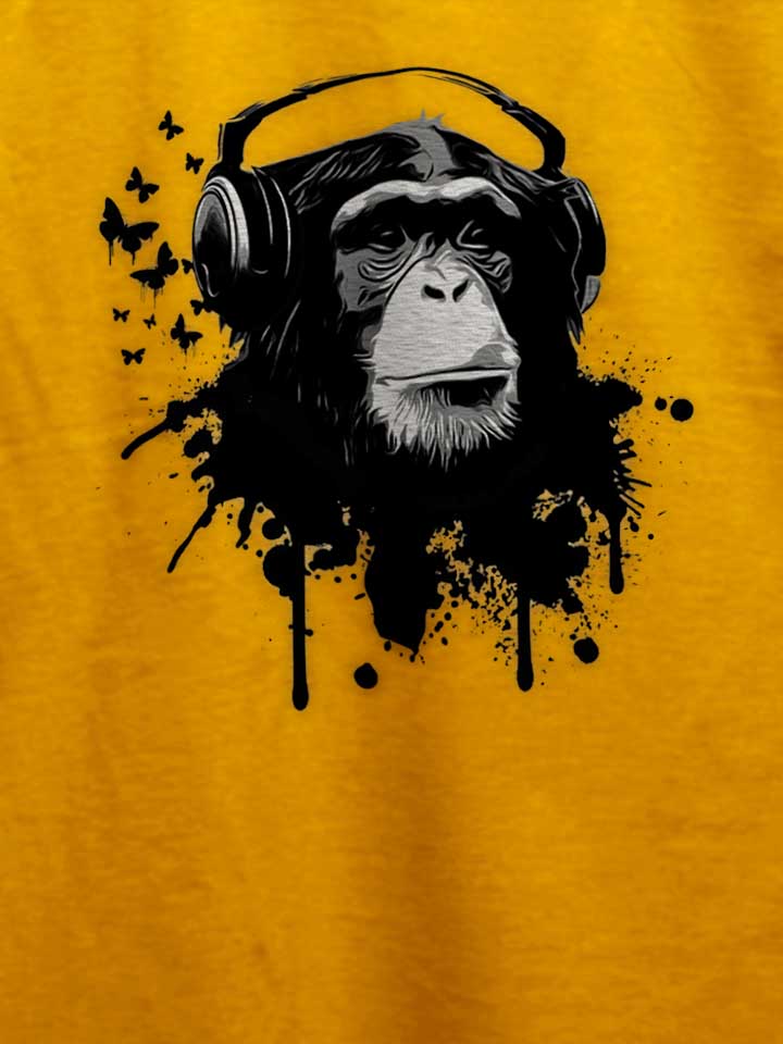 heaphone-monkey-t-shirt gelb 4