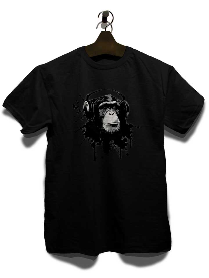 heaphone-monkey-t-shirt schwarz 3