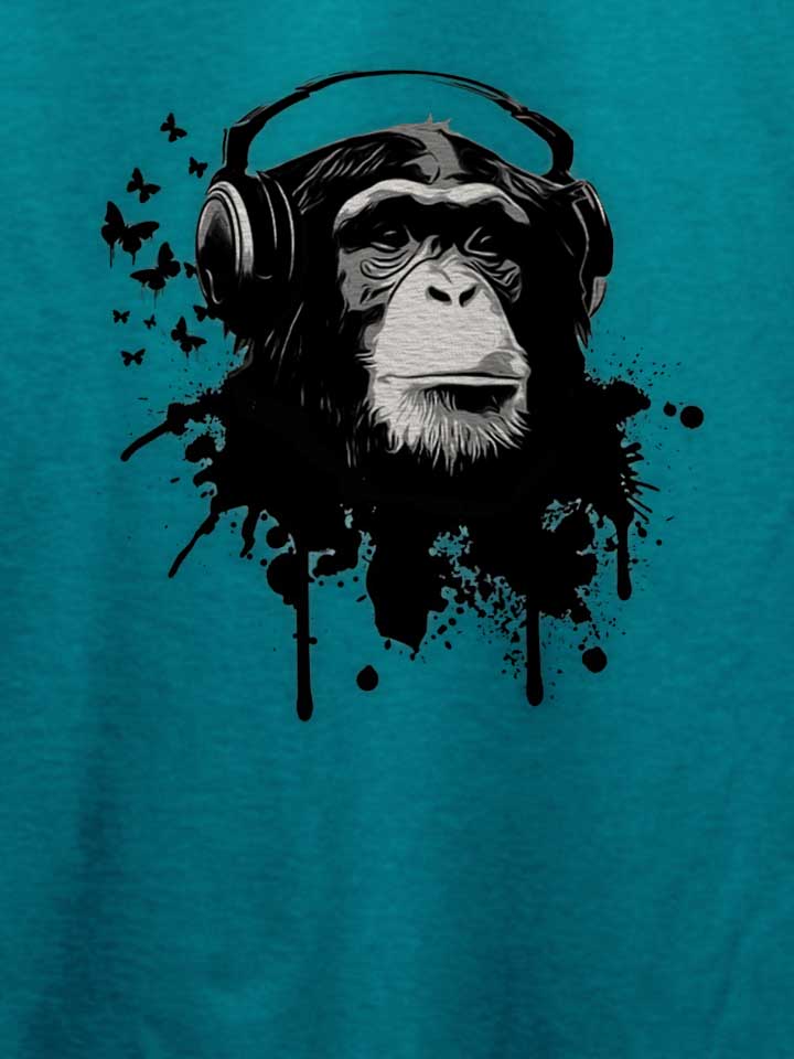 heaphone-monkey-t-shirt tuerkis 4