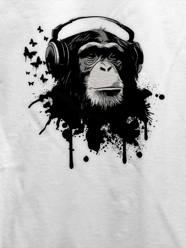 heaphone-monkey-t-shirt weiss 4