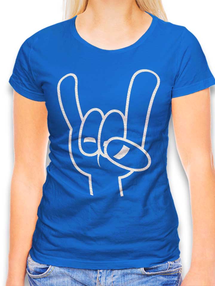 Heavy Metal Devil Horns Camiseta Mujer azul-real L