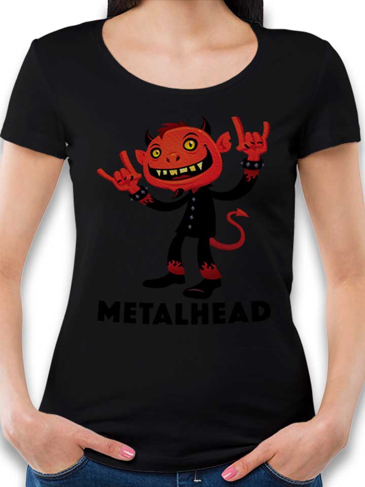 Heavy Metal Devil Metalhead Womens T-Shirt black L