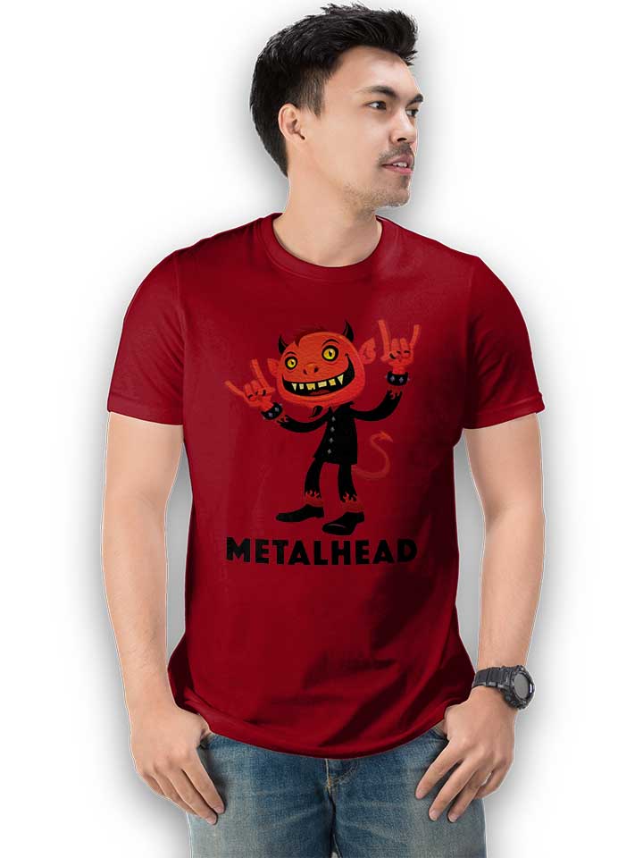 heavy-metal-devil-metalhead-t-shirt bordeaux 2