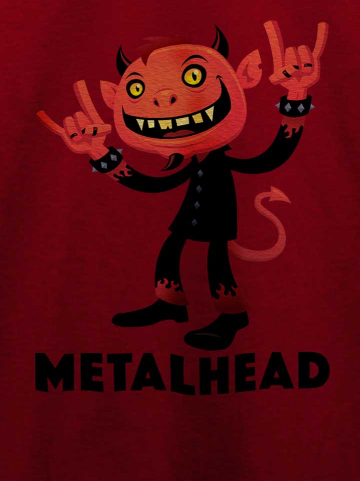 heavy-metal-devil-metalhead-t-shirt bordeaux 4