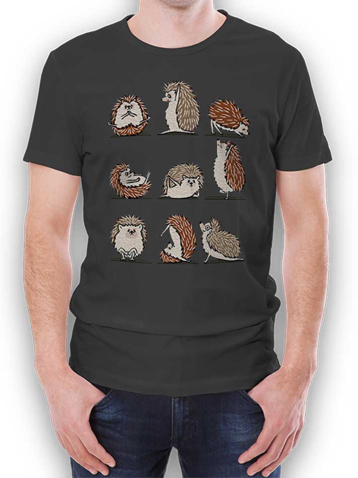 Hedgehog Yoga T-Shirt dunkelgrau L