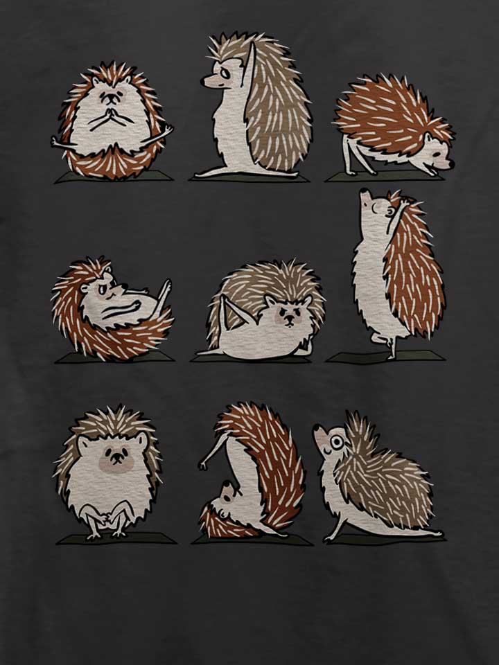 hedgehog-yoga-t-shirt dunkelgrau 4
