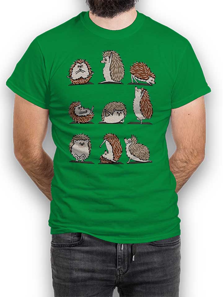 hedgehog-yoga-t-shirt gruen 1