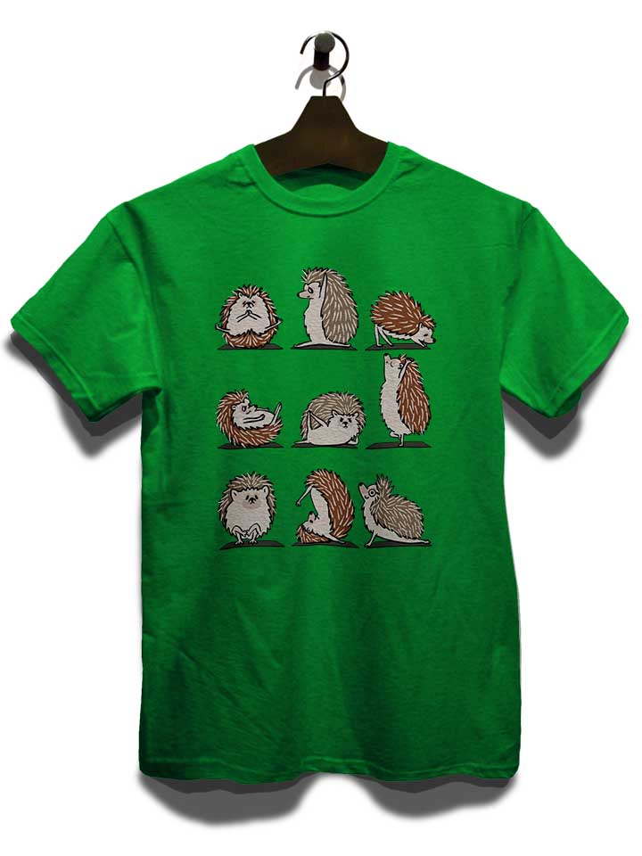 hedgehog-yoga-t-shirt gruen 3