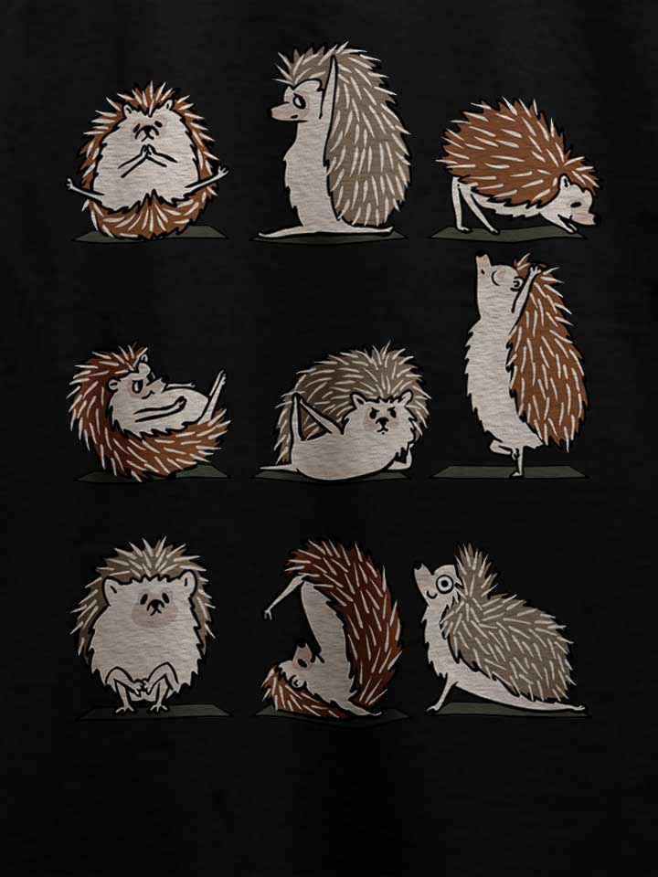 hedgehog-yoga-t-shirt schwarz 4