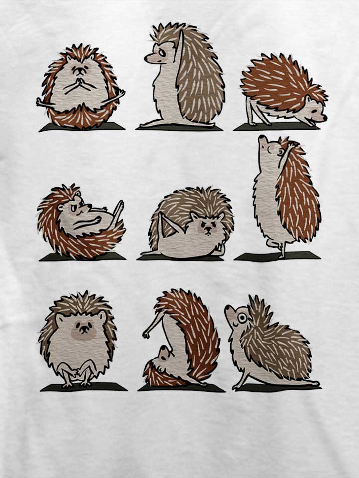 hedgehog-yoga-t-shirt weiss 4