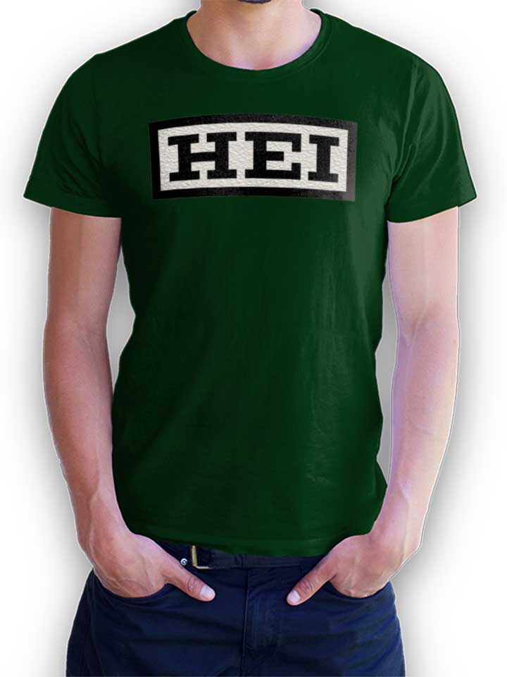 Hei Logo Schwarz Camiseta verde-oscuro L