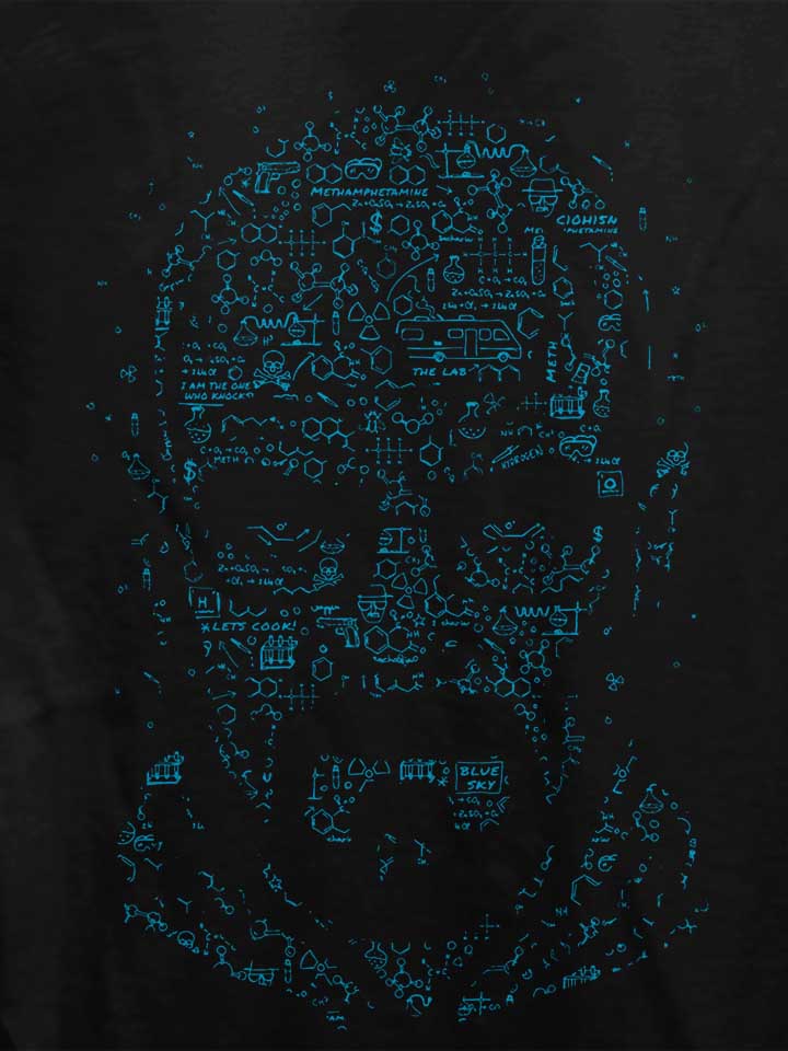 heisenberg-face-furmula-damen-t-shirt schwarz 4