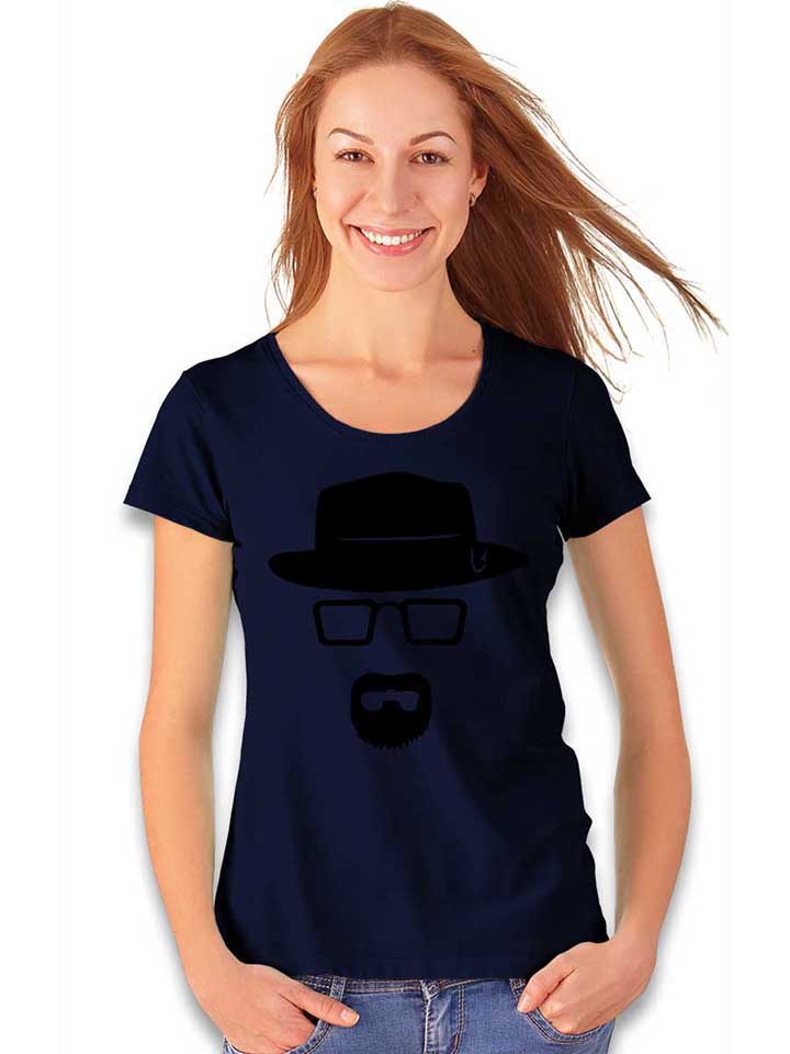 heisenberg-schablone-damen-t-shirt dunkelblau 2