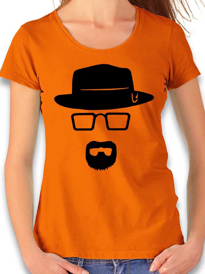 heisenberg-schablone-damen-t-shirt orange 1