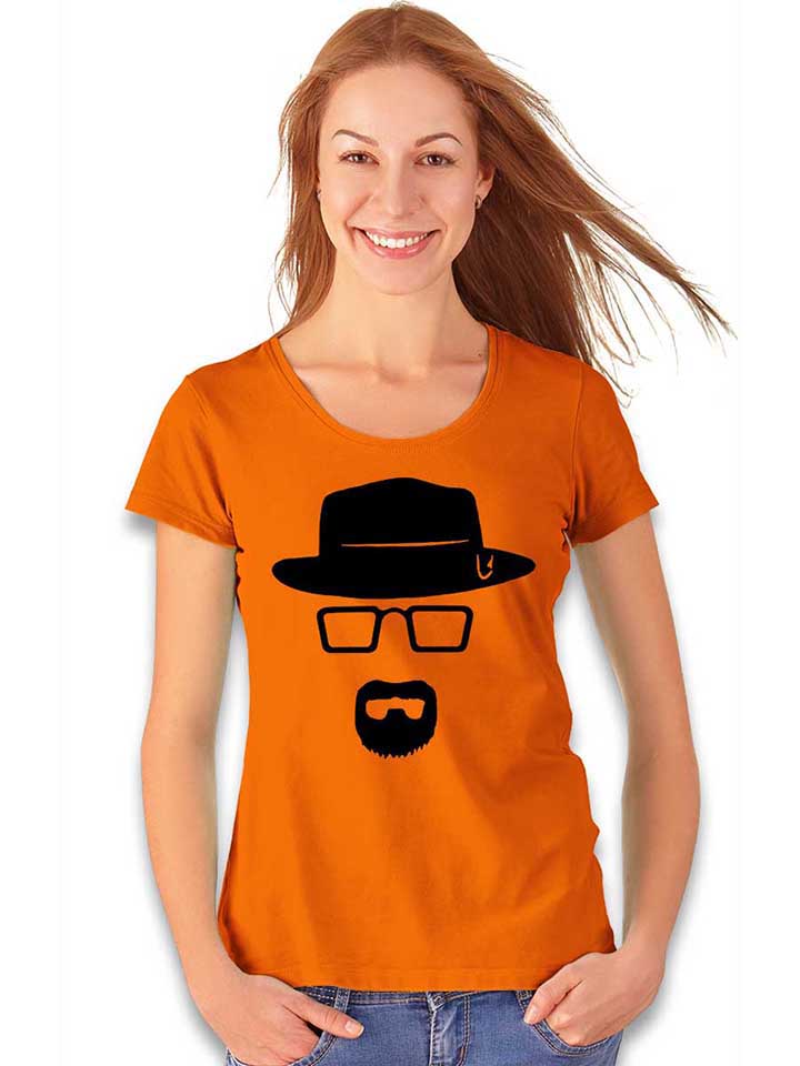 heisenberg-schablone-damen-t-shirt orange 2