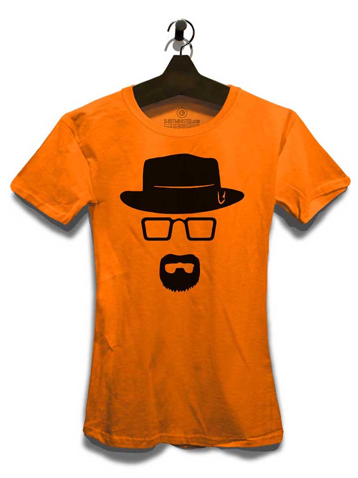 heisenberg-schablone-damen-t-shirt orange 3