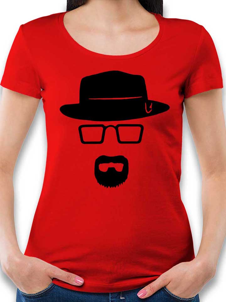 Heisenberg Schablone Damen T-Shirt rot L