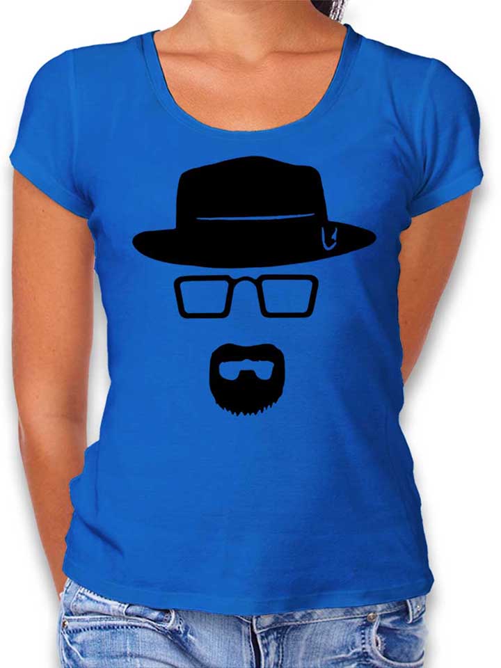 Heisenberg Schablone Camiseta Mujer azul-real L