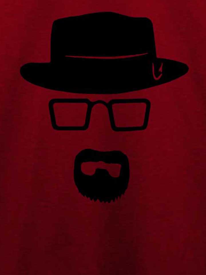 heisenberg-schablone-t-shirt bordeaux 4