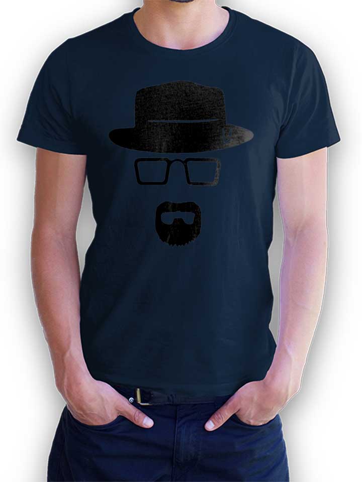 heisenberg-schablone-t-shirt dunkelblau 1