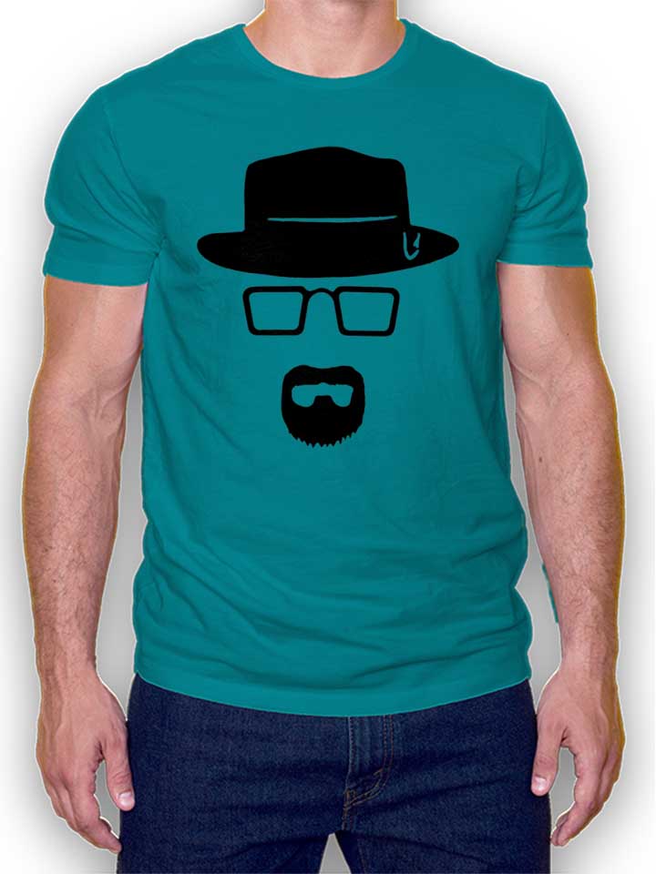 heisenberg-schablone-t-shirt tuerkis 1