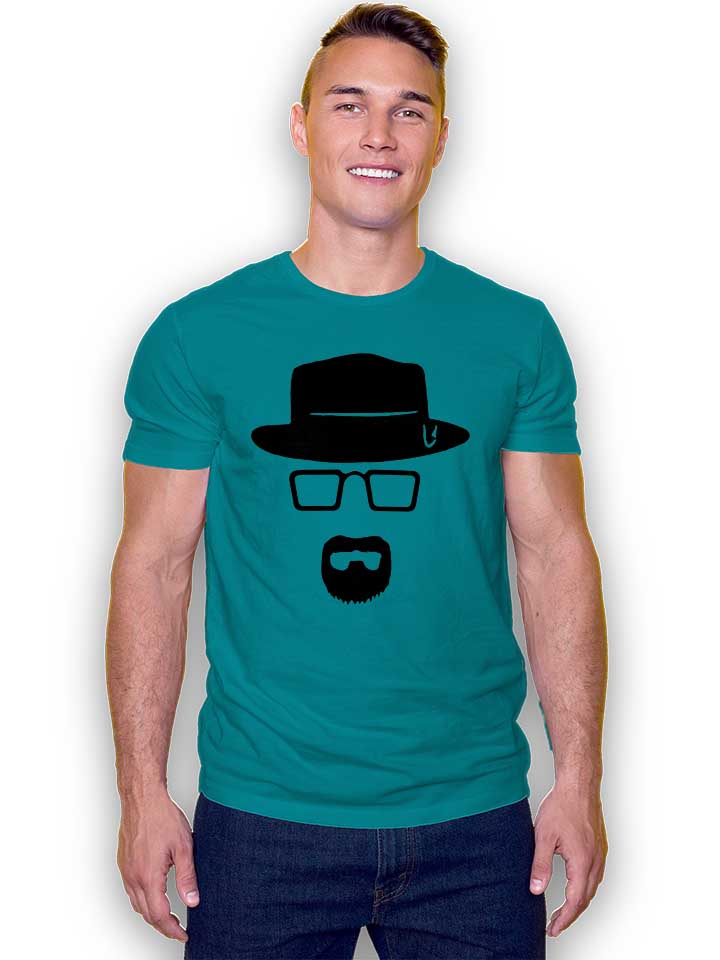 heisenberg-schablone-t-shirt tuerkis 2