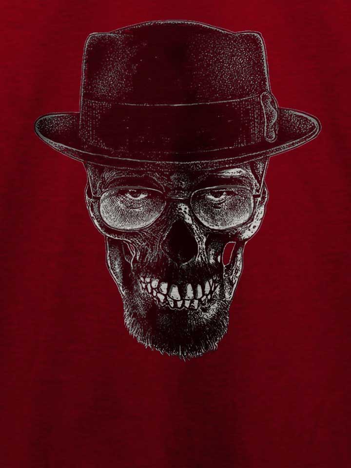 heisenberg-skull-t-shirt bordeaux 4