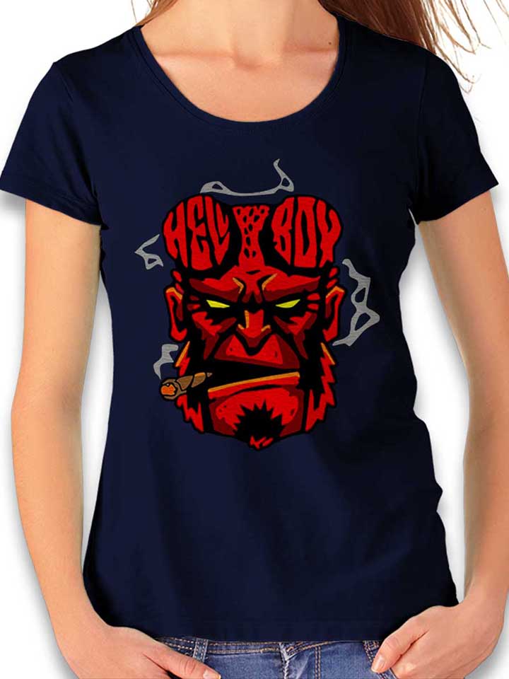 Hellboy Damen T-Shirt dunkelblau L