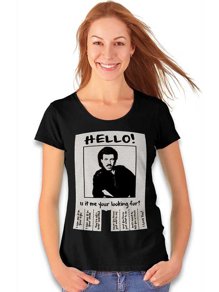 hello-is-it-me-your-looking-for-damen-t-shirt schwarz 2