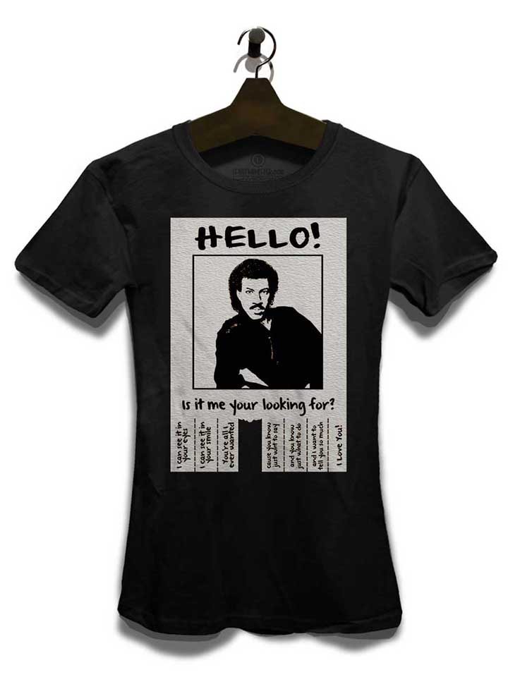hello-is-it-me-your-looking-for-damen-t-shirt schwarz 3