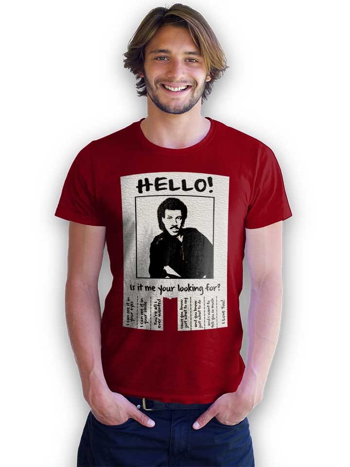 hello-is-it-me-your-looking-for-t-shirt bordeaux 2