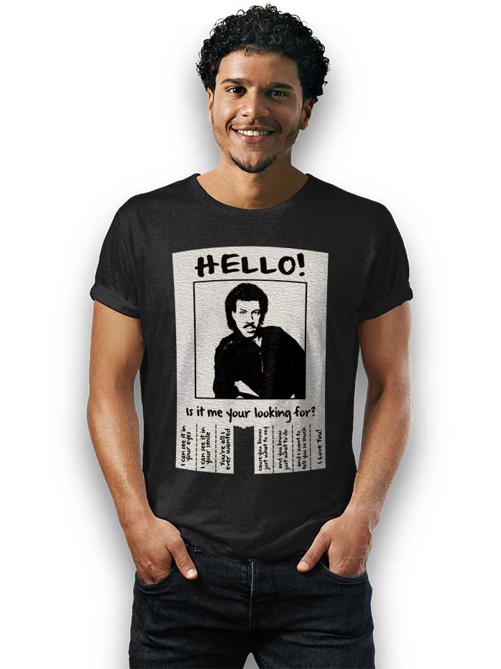 hello-is-it-me-your-looking-for-t-shirt schwarz 2