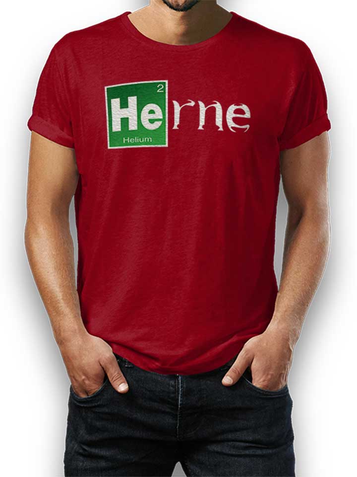 Herne Camiseta burdeos L