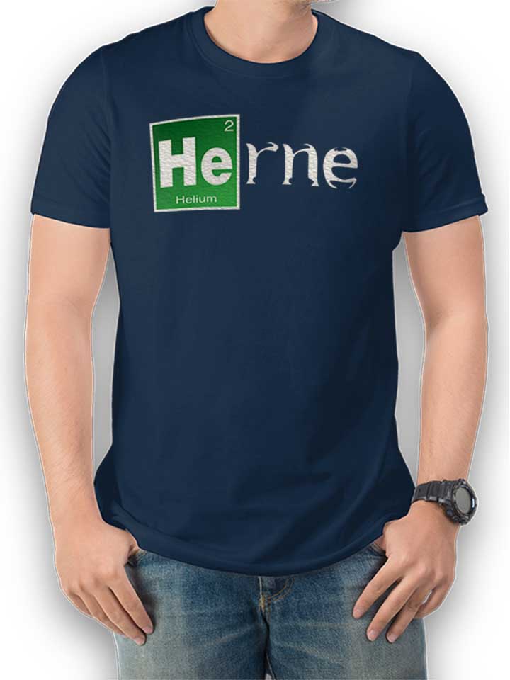 Herne T-Shirt dunkelblau L