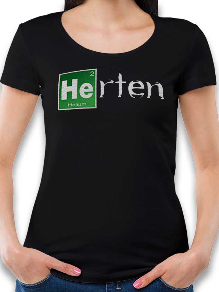 herten-damen-t-shirt schwarz 1
