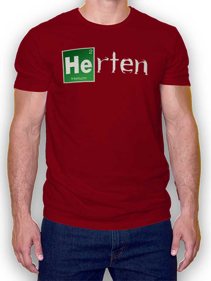 herten-t-shirt bordeaux 1