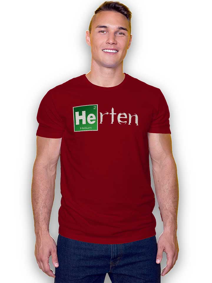 herten-t-shirt bordeaux 2