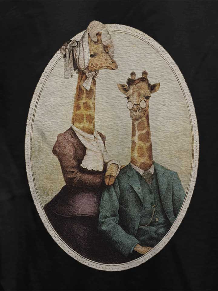high-class-giraffes-portrait-damen-t-shirt schwarz 4