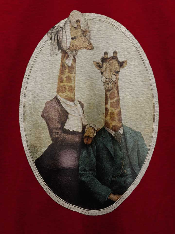 high-class-giraffes-portrait-t-shirt bordeaux 4