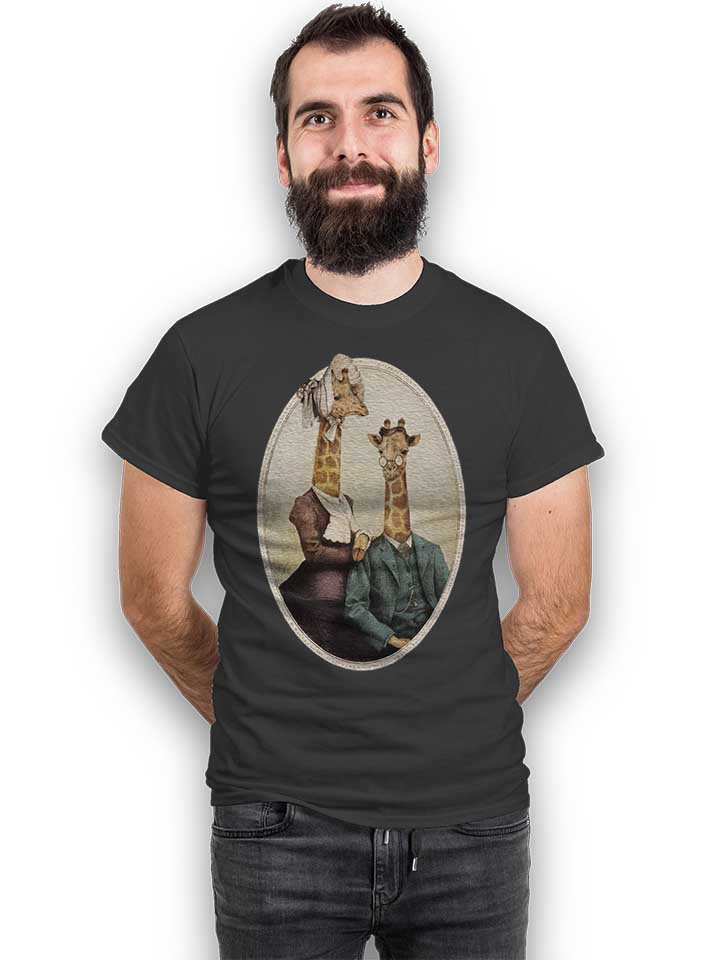 high-class-giraffes-portrait-t-shirt dunkelgrau 2