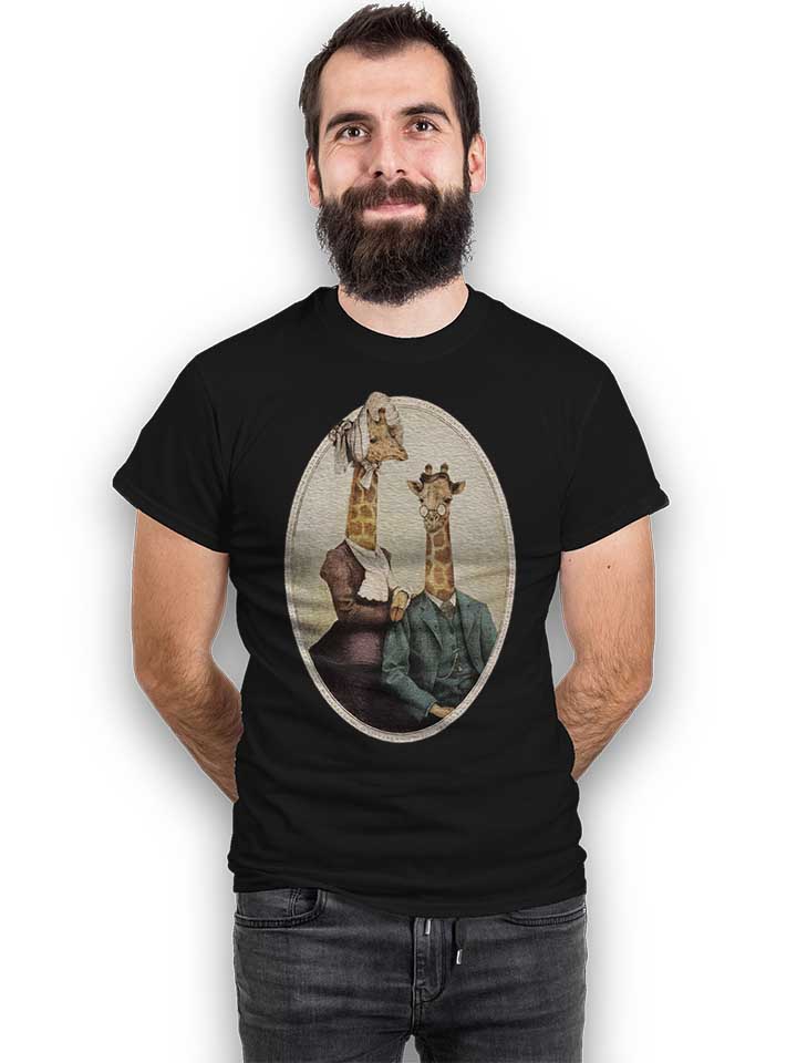 high-class-giraffes-portrait-t-shirt schwarz 2