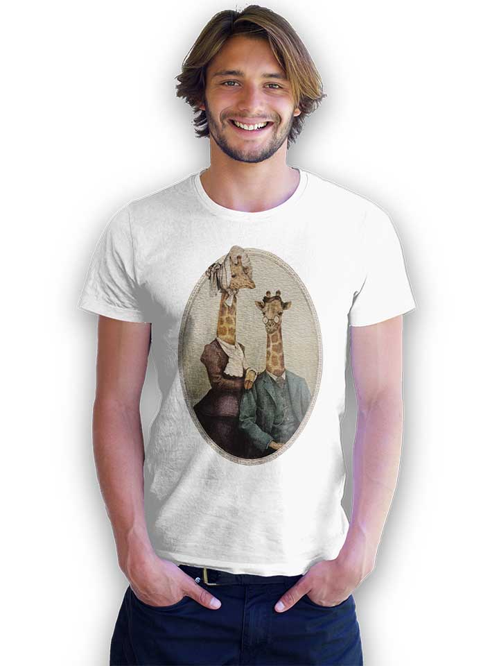 high-class-giraffes-portrait-t-shirt weiss 2