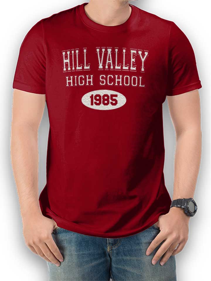 Hill Valley High School 1985 T-Shirt bordeaux L