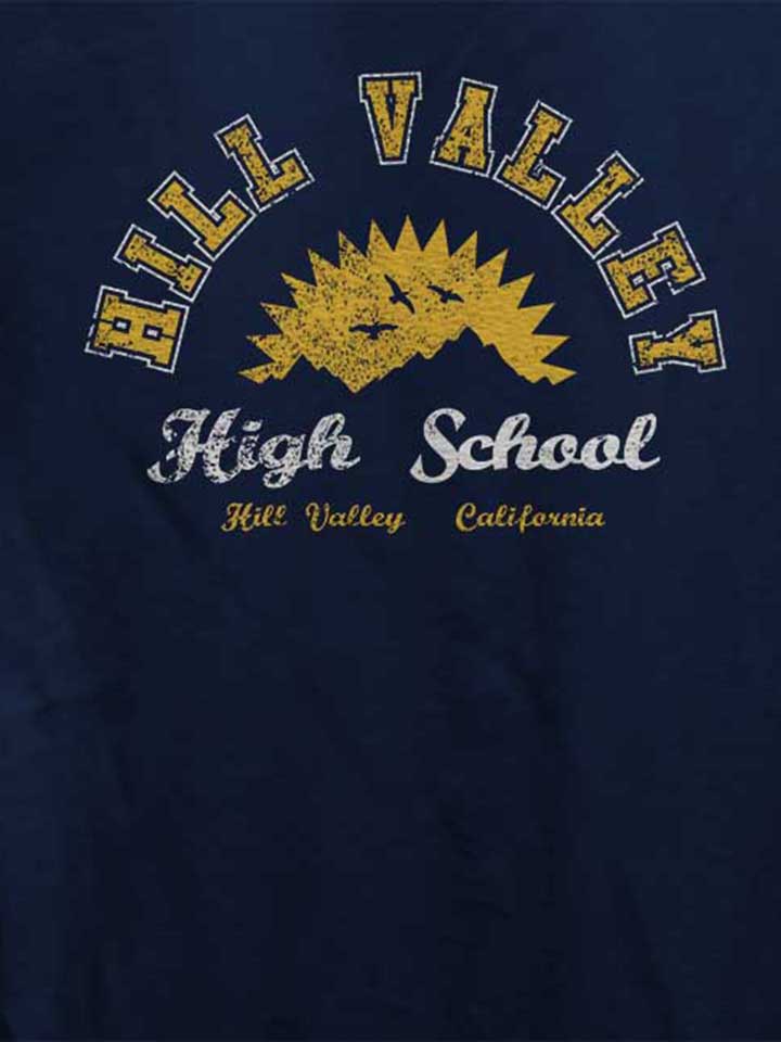 hill-valley-high-school-damen-t-shirt dunkelblau 4