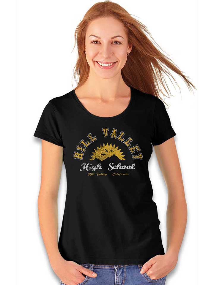 hill-valley-high-school-damen-t-shirt schwarz 2