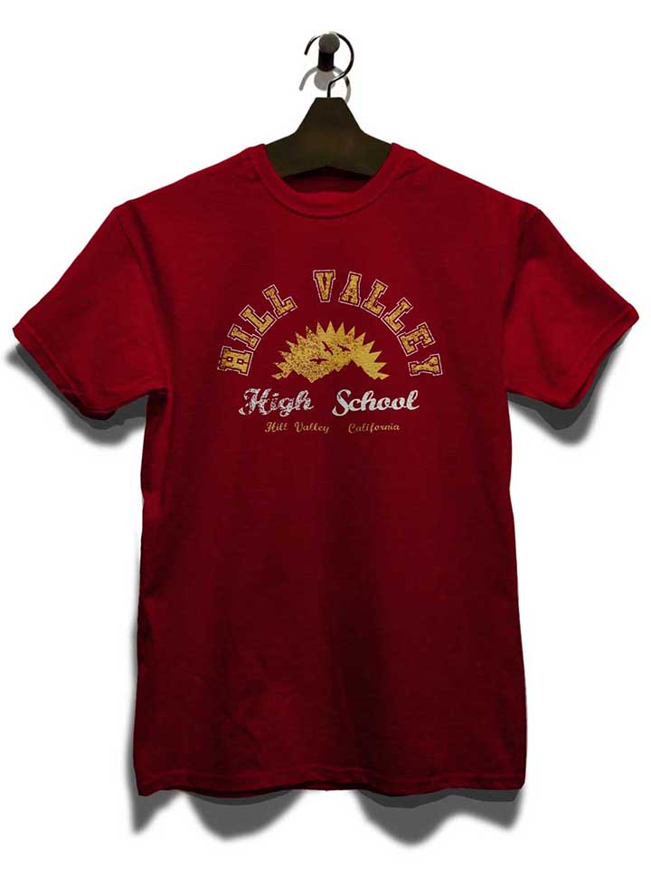 hill-valley-high-school-t-shirt bordeaux 3
